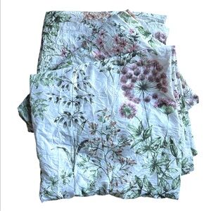 3 Farmhouse cottage floral crinkle feminine romantic curtains